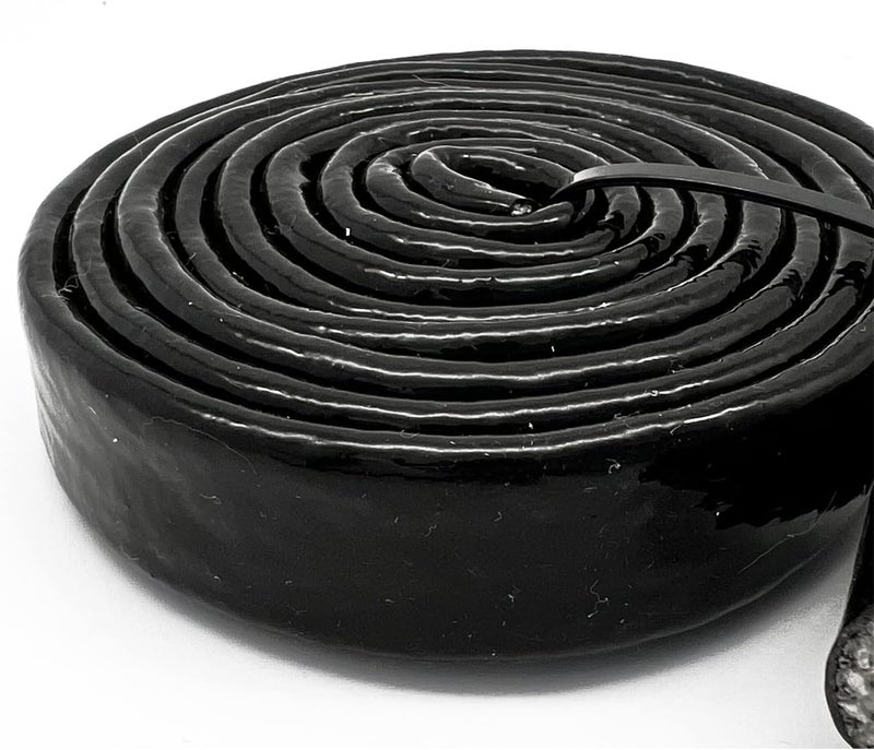KRD PERFORMANCE 1 inch 25mm ID Black Silicone Coated Fiberglass Heat Shielded Sleeve Fire Thermo Armor for Hose Lines & Electrical Wiring, 10 Feet - Image 2